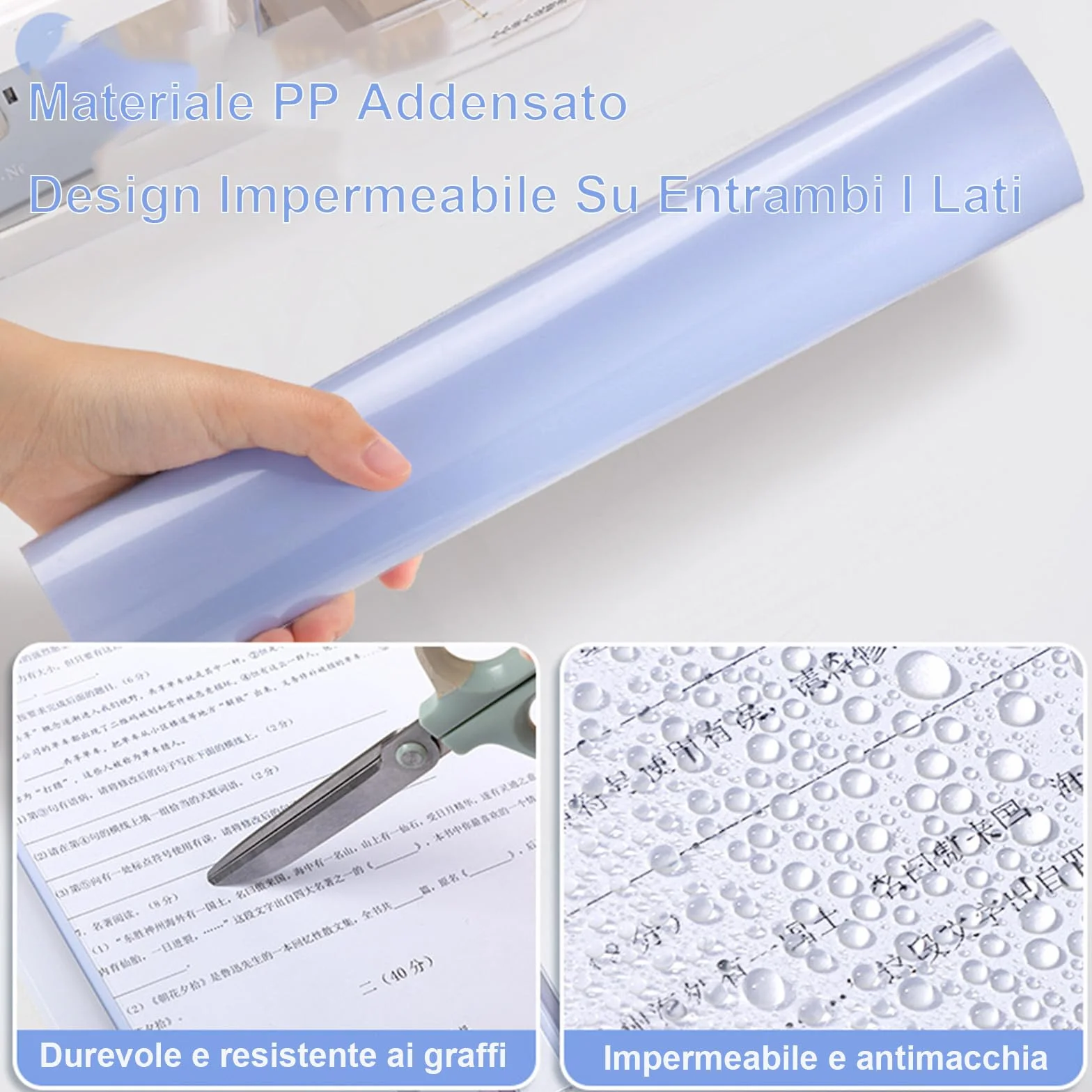 Rilegatura Fogli A4, Copertine con LEVA Girevole, Plastica, 5 Fogli Colori Sfumato