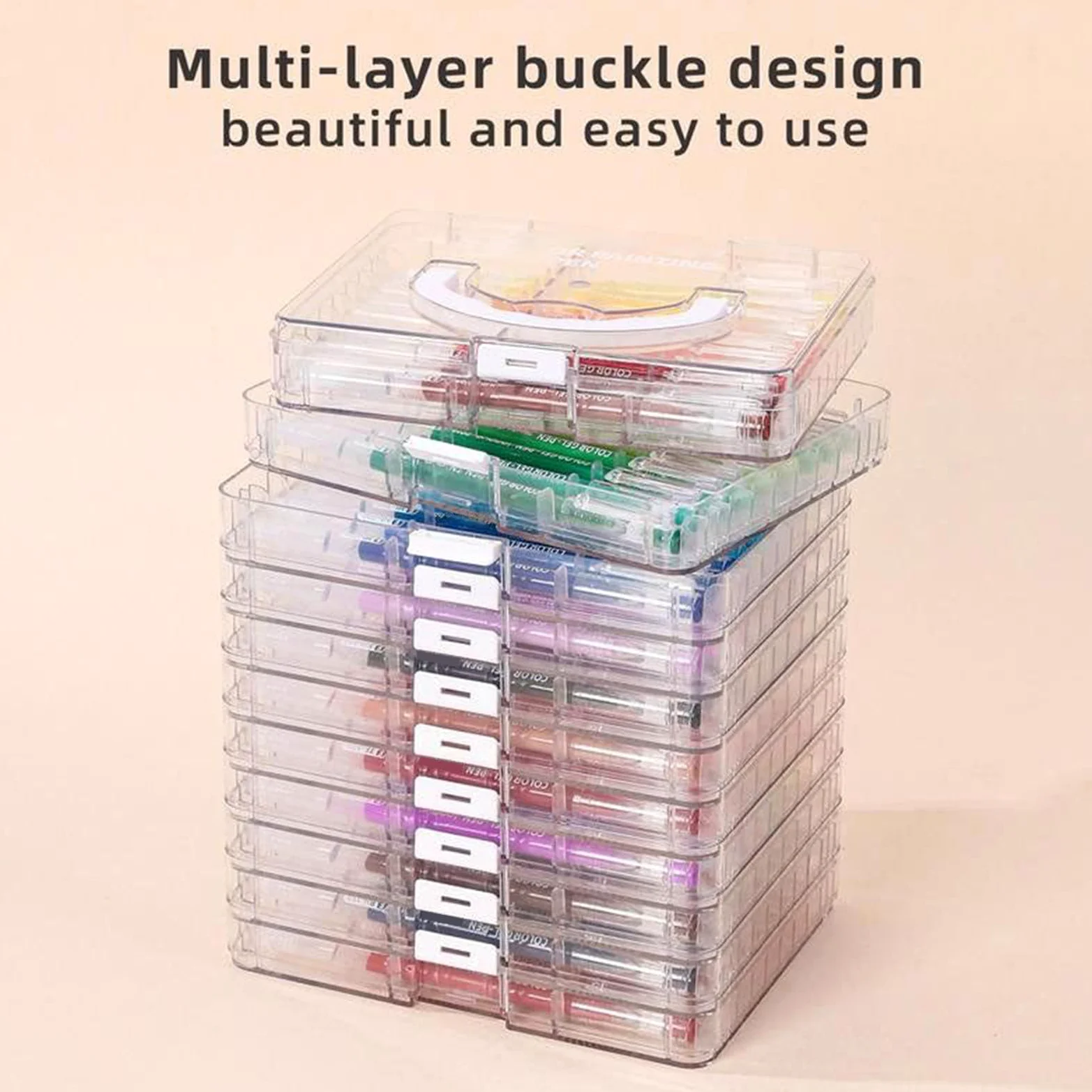 Penna a inchiostro gel – Pennarelli per la scuola,Penna a inchiostro colorato a flusso fluido grande capacità con scatola di immagazzinaggio per disegno scarabocchiatura Scrapbooking diario creativo