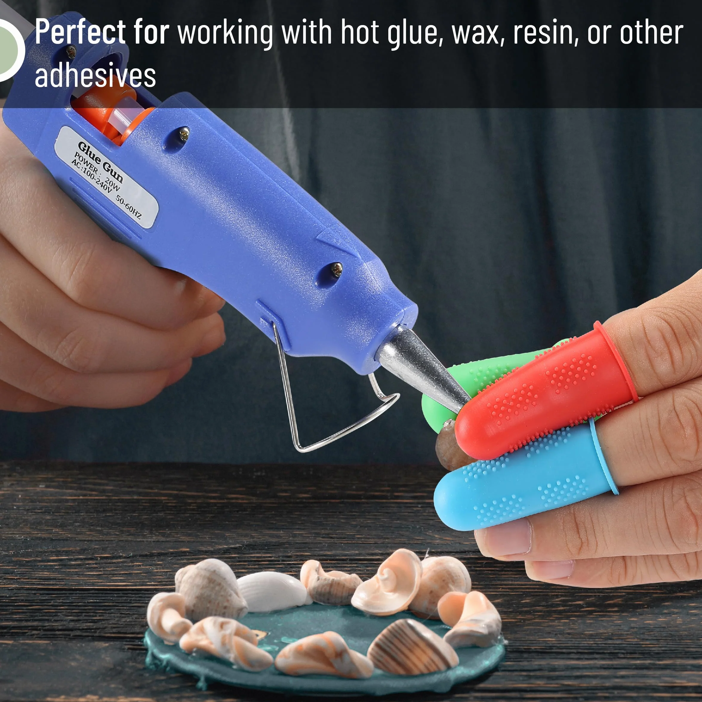 Mr. Pen Pistola per colla a caldo 24 pezzi ditale in silicone