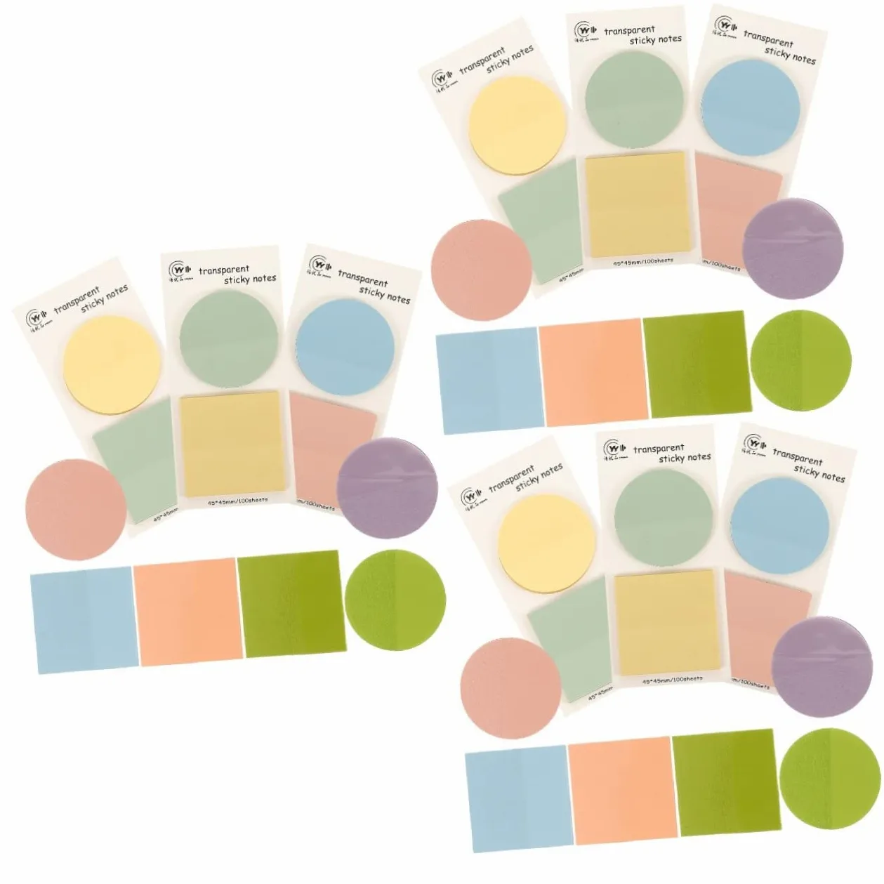 VILLCASE 18sets Blocchetti Adesivi Note Autoadesive Decorative Per Scuola e Casa Per e Liste Adesivi e Pratici