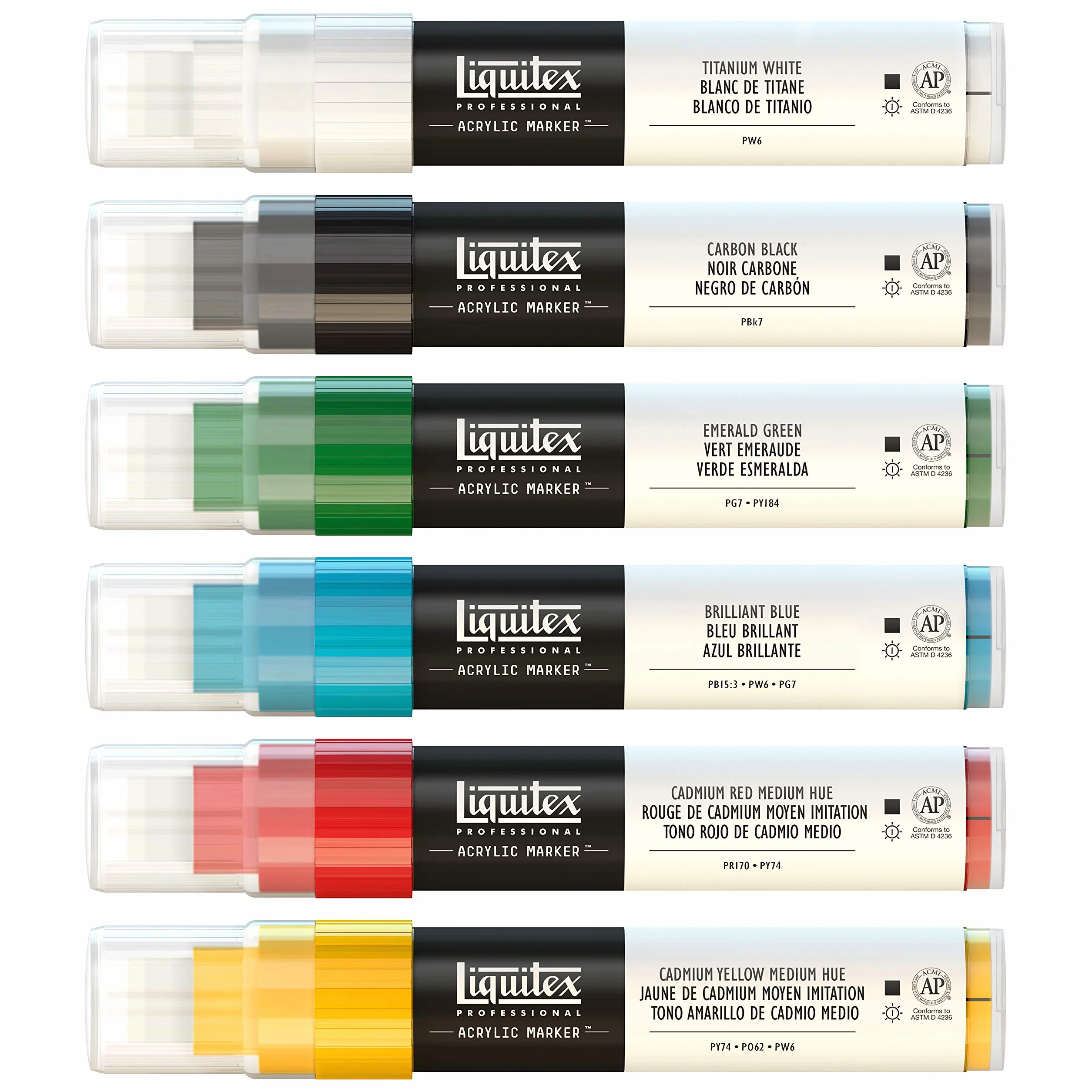 Liquitex Paint Marker 6 Pennarelli Punta Largha