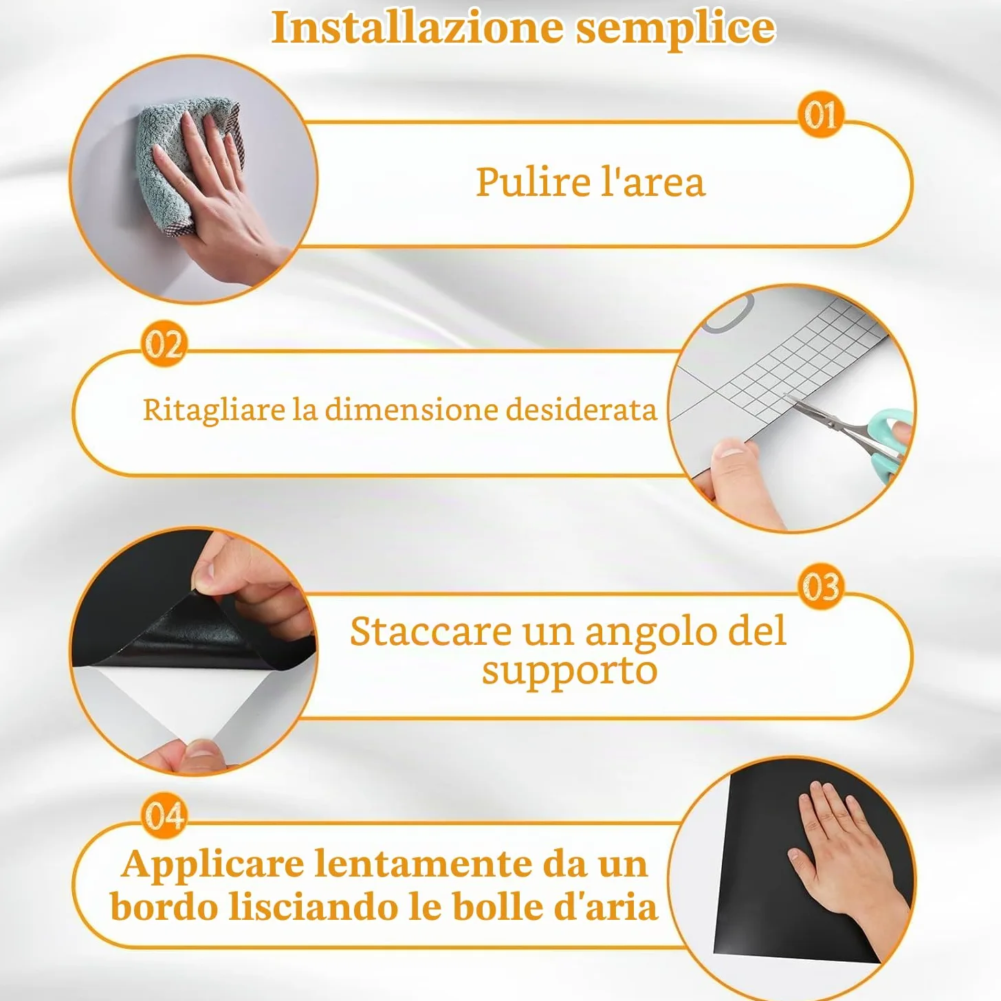 Tavola Nera Magnetica per Muro, Foglio Adesivo da 47,2" x 18" con 10 Marcatori in Tinta Liquida, Perfetto per L'apprendimento dei,il Disegno e L'organizzazione Della Casa (1)