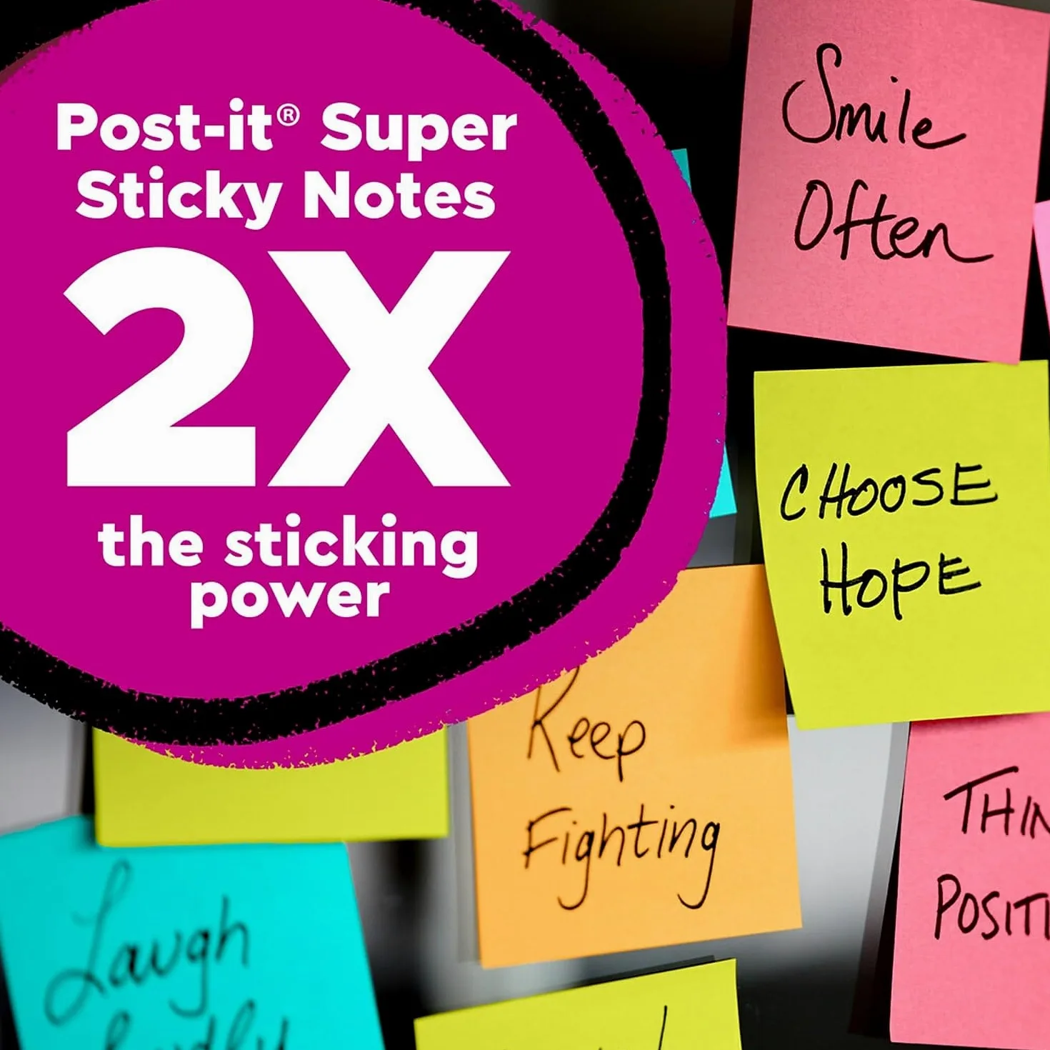 Post-it Notes Super Sticky Large Lined Format Notes, 8 x 6, Four Colors, 4 45-Sheet Pads PK - MMM6845SSPL