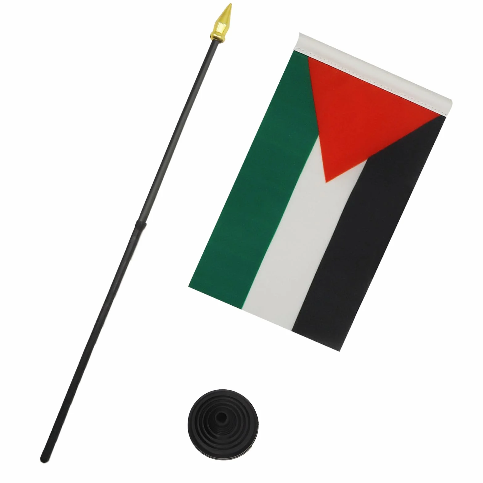 AZ FLAG Bandiera da Tavolo Palestina 15x10cm Punta Dorata