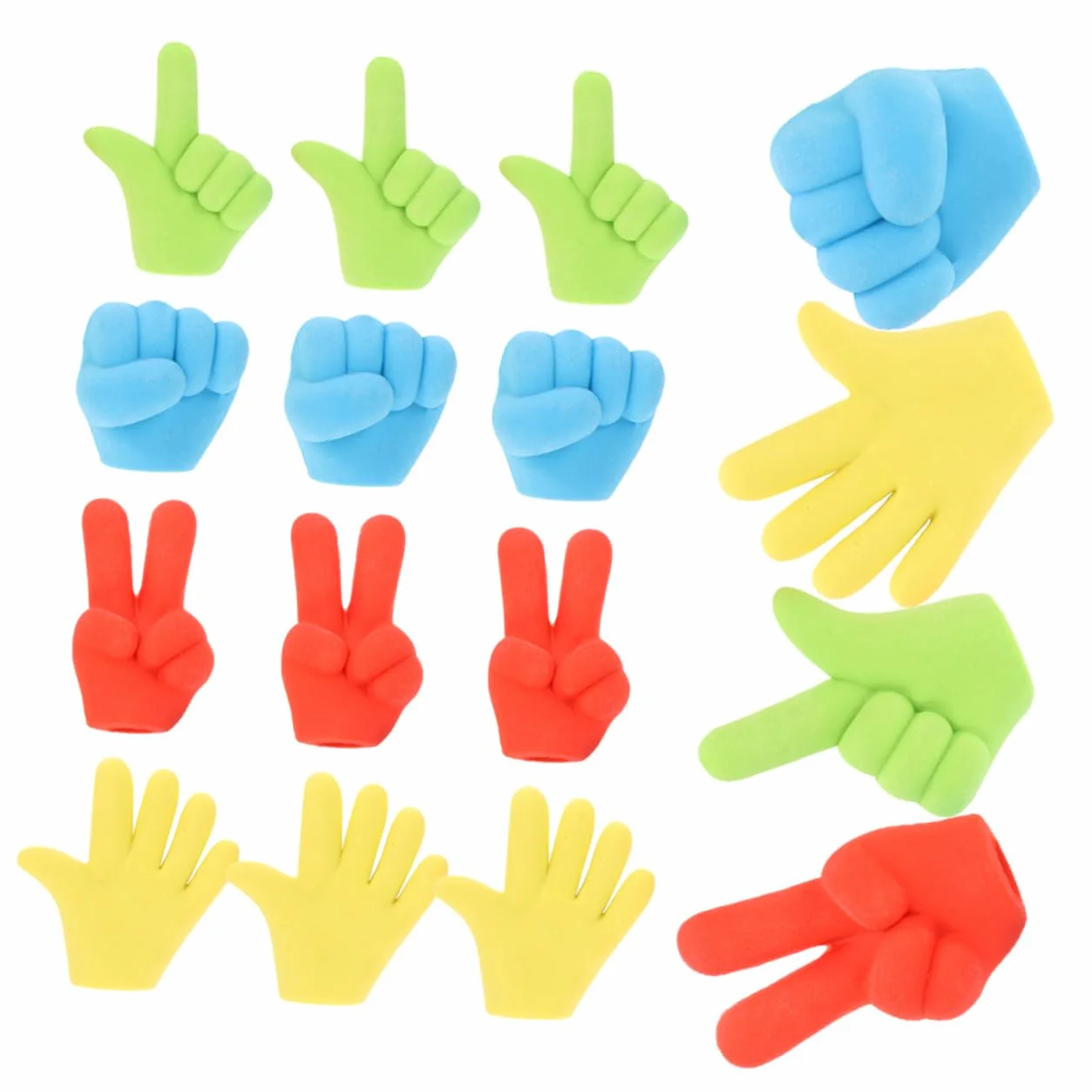 HOMSFOU 4 Set Cancellare Dito Per Decorativi Cartone Animato Per Scuola 20 Pezzi * 4