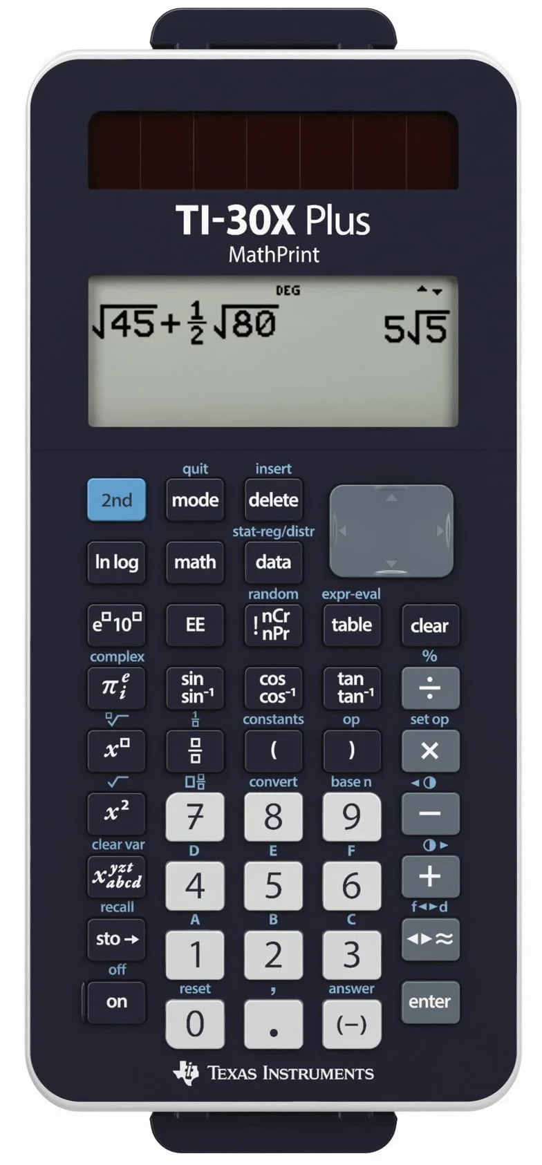 Texas Instruments 30XPLMP/TBL/3E1/A - Calcolatrice scientifica a 4 righe TI-30X Plus Mathprint, Nero