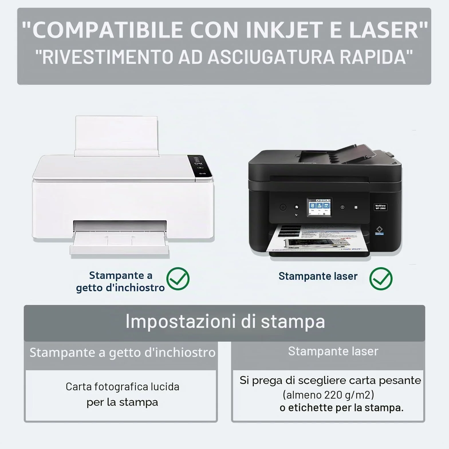 Fogli adesivi trasparenti stampabili A4 30 fogli Vinile trasparente autoadesivo per stampanti Inkjet Laser Asciugatura Rapida Alta Trasparenza