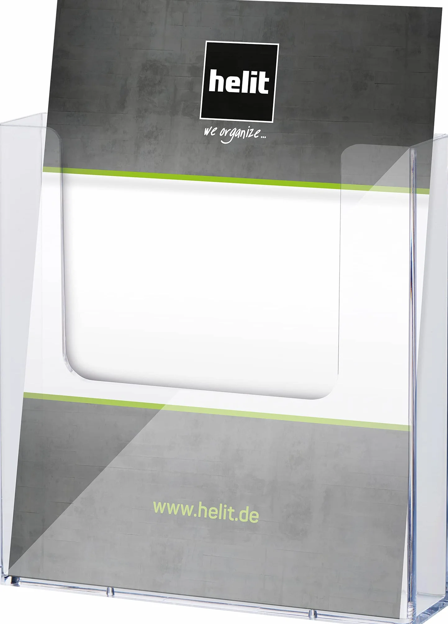 helit Portadepliant da parete "the help wall" DIN A5 verticale trasparente