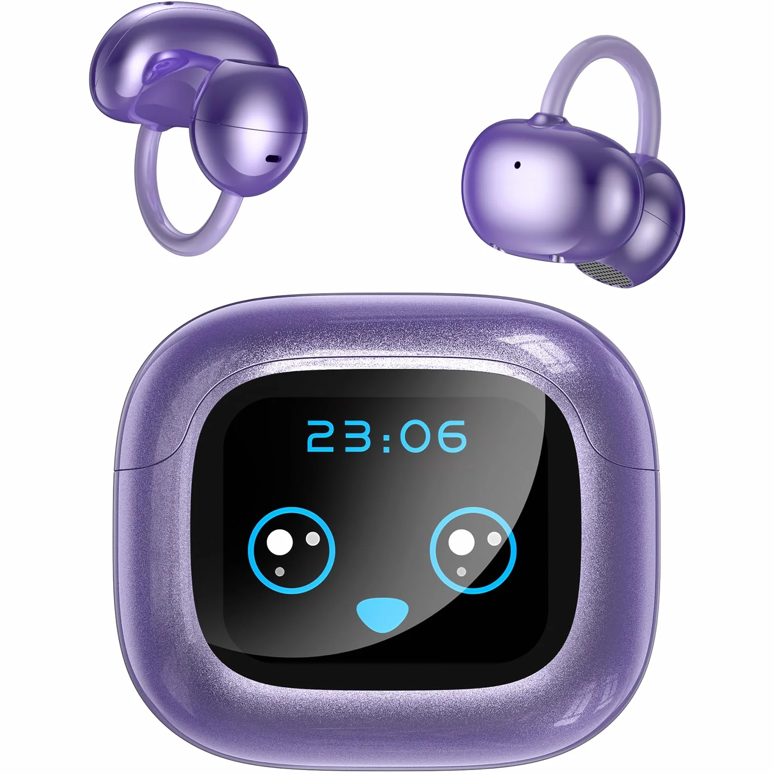 NE32 AI Cuffie Traduzione Simultanea,Cuffie Traduttore 3 in 1 con 165 lingue e 9 modalità di traduzione,Open Ear a Clip Traduttore Simultaneo Vocale,Bluetooth 6.0 con schermo LCD per Viaggi/ Affari