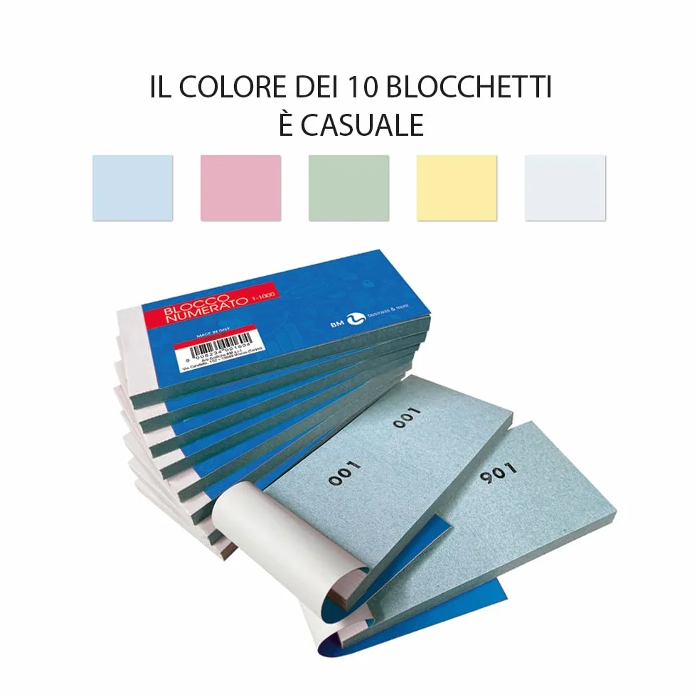 BM BeMore MOD 9 10 Blocchi numerati da 1 a 1000 13 x 6 cm