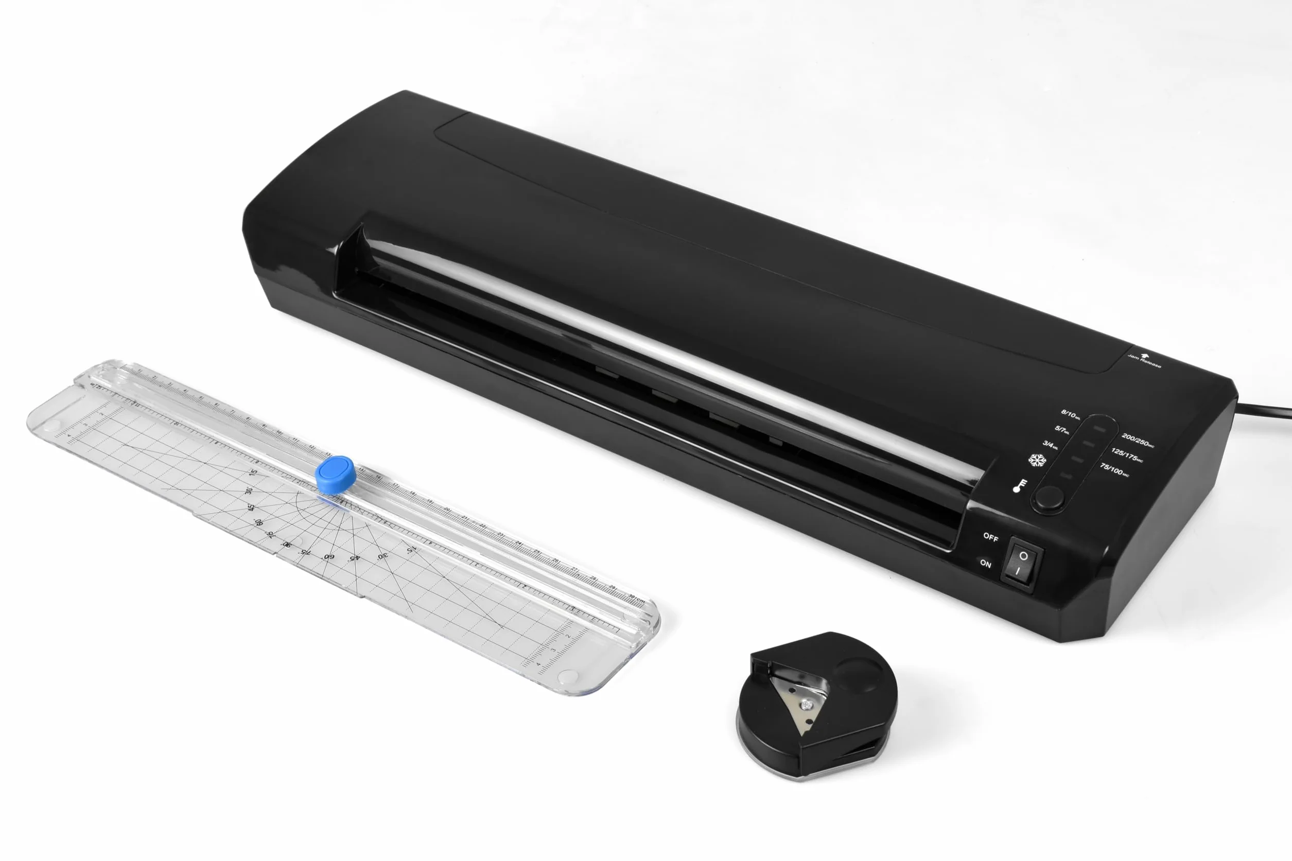 monolith - Laminatrice per formati DIN A3 con 2 rulli riscaldanti | Laminazione a caldo e a freddo, con taglierina per carta e arrotondatore per angoli inclusi