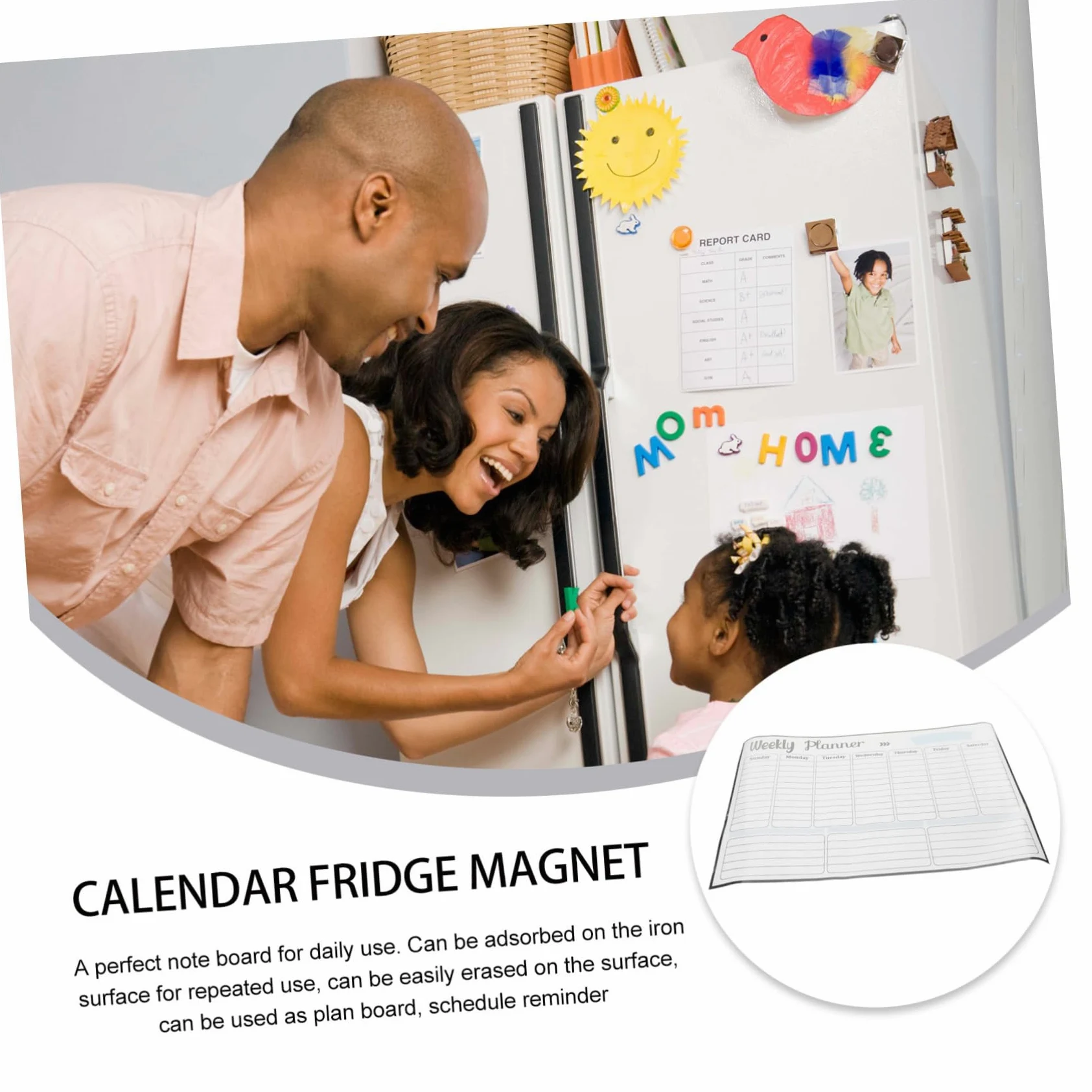 Tofficu 4pezzi Lavagna Magnetica Per Frigorifero Calendario Cancellabile e Planner Settimanale Messaggi Facili Da Scrivere Soluzione Pratica Per Organizzazione Familiare e Promemoria