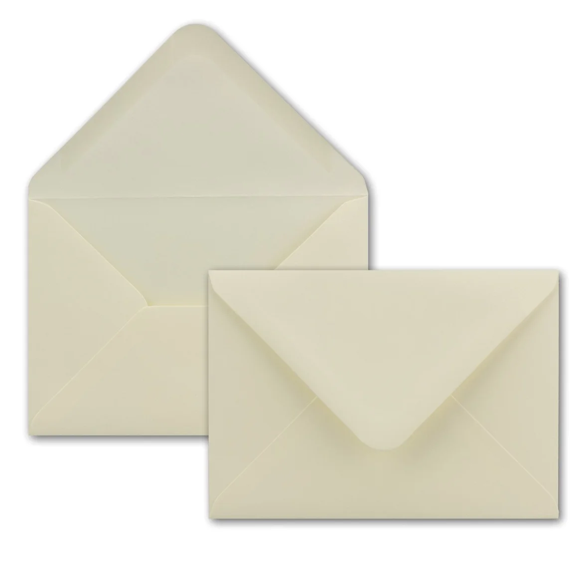 Karten und Co. - Buste DIN C6 con chiusura adesiva, 11,4 x 16,2 cm, 100 g/mq, colore crema 250 Stück Creme - C6-100 g/m²