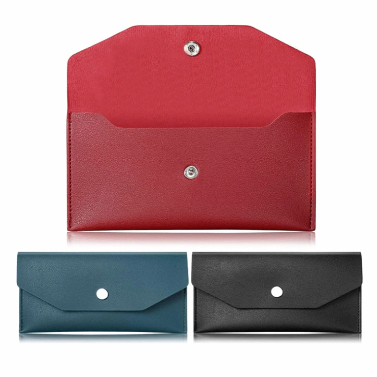 Organizer per biglietti da visita in pelle viola 17x9 cm Busta per contanti