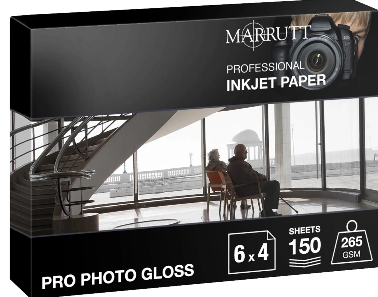 Marrutt Carta fotografica lucida per stampanti a getto d'inchiostro, 265 g/m², 150 fogli