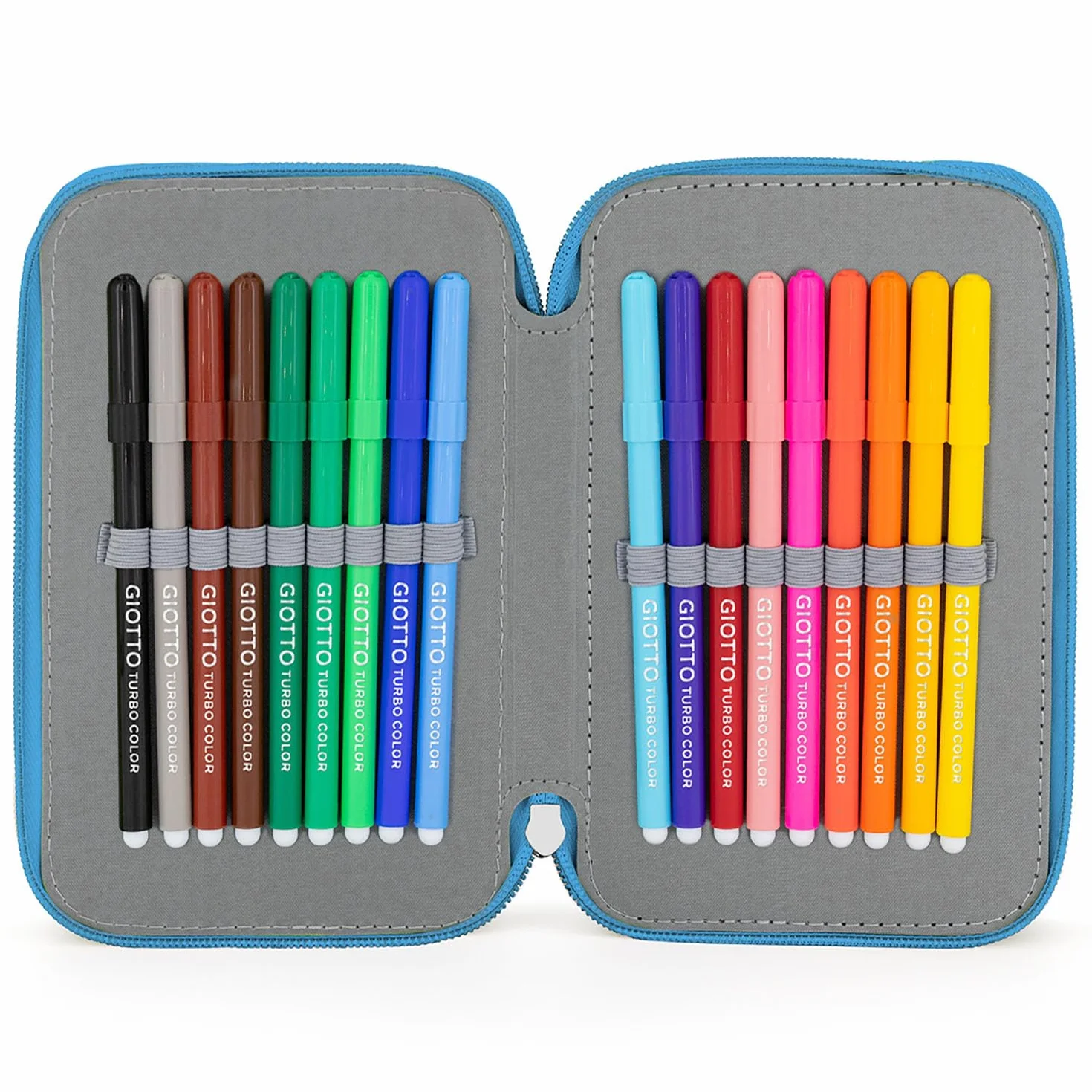 Clondo Astuccio 3 Scomparti 45 Pezzi Per Pokemon Fan Blu e Giallo