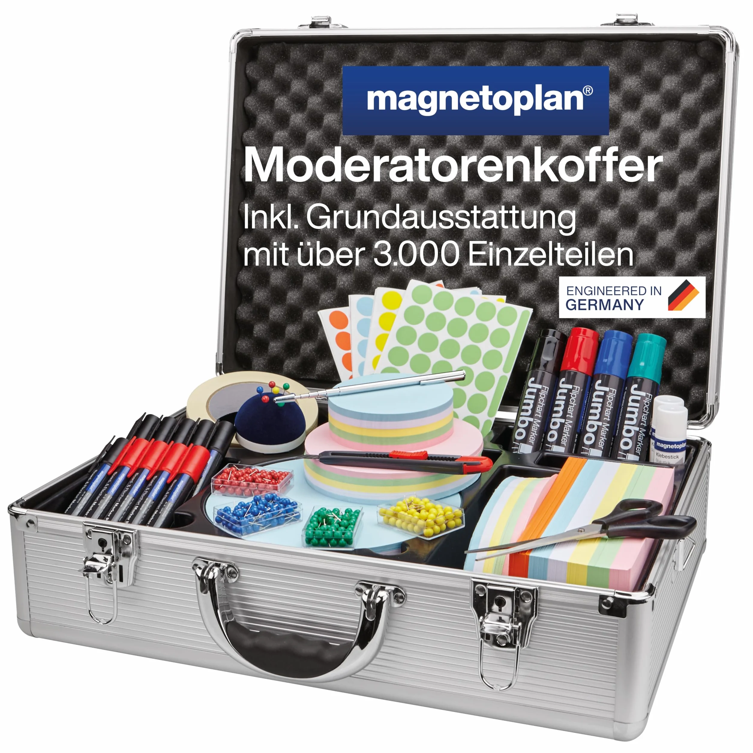 magnetoplan Moderationskoffer, gefüllt