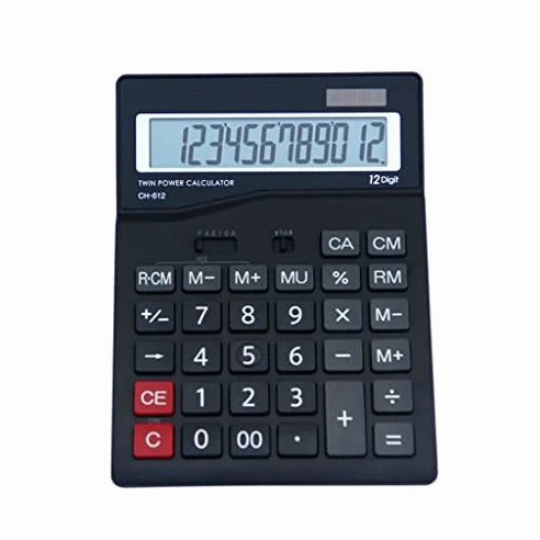 Calcolatrice da Tavolo Calcolatrice con Display a 12 cifre Calcolatrice finanziaria per Ufficio con Display di Grandi Dimensioni (Color : A, Size : One Size)
