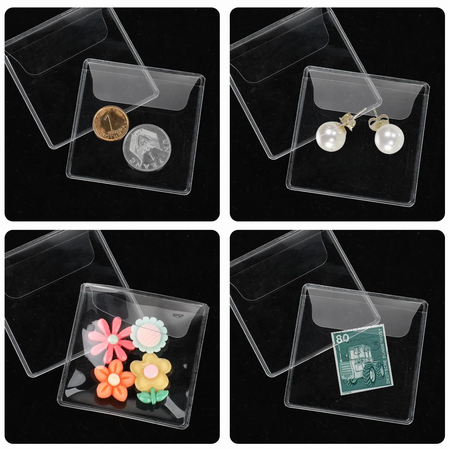 Giantree Set di 50 buste per monete 5,5 x 5,5 cm in plastica