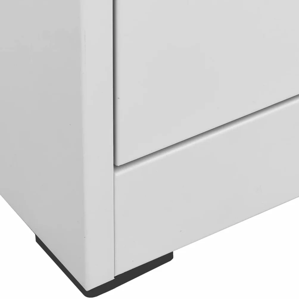 vidaXL Armadio Classificatore Grigio Chiaro 90x46x164 cm in Acciaio