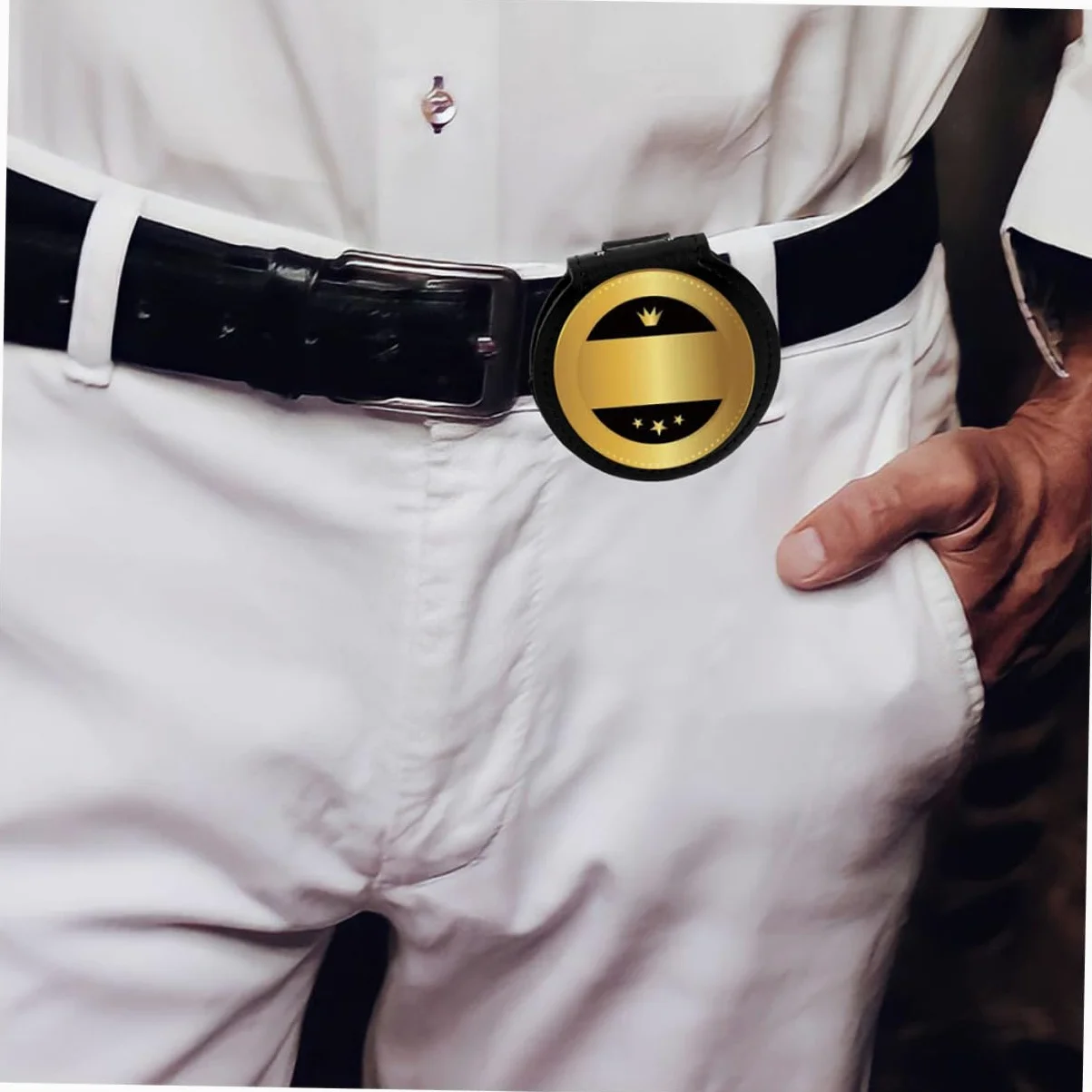 Porta Tesserino Pu Nero 2 Pezzi con Clip per Badge | Lega di Alluminio, Leggero e Resistente All'usura, Uso Quotidiano e Ufficio, per Carte e Documenti