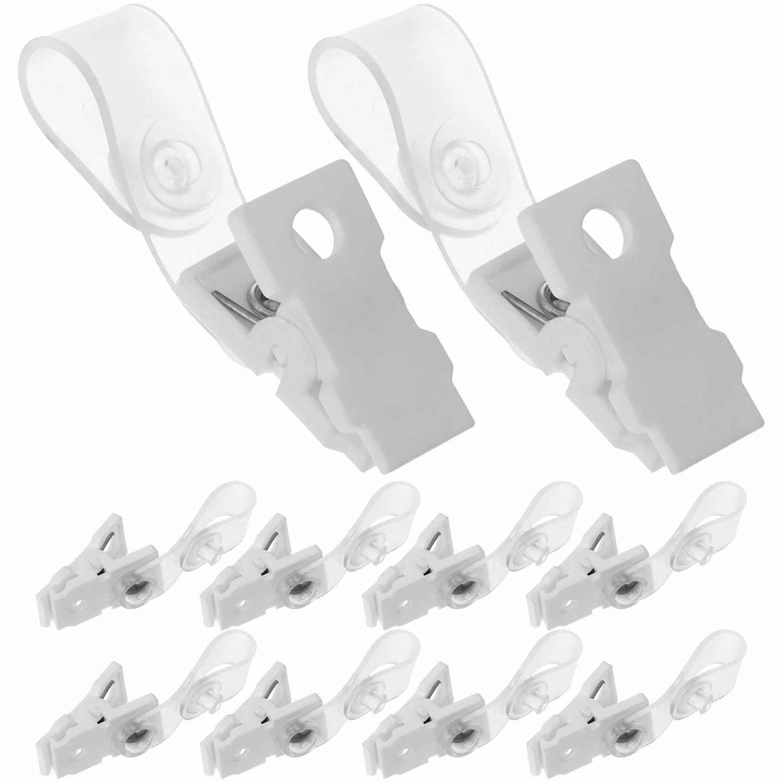 100pezzi Clip per Targhetta Identificativa in Resistente Clip per Badge da Lavoro con Cinghie per Tessere Identificative Leggera e Pratica per Badge con Coccodrillo Seghettata