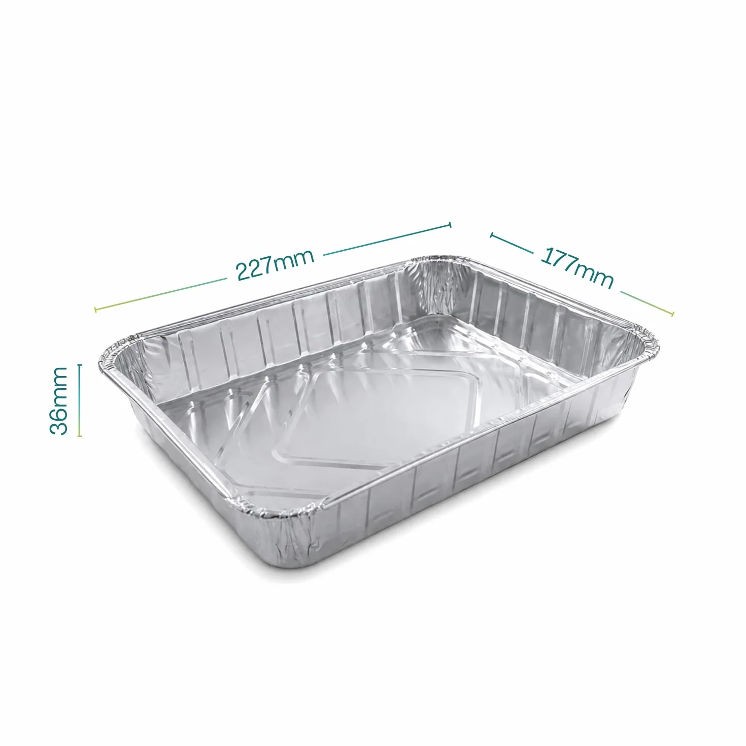 VIRSUS 100 Vaschette in Alluminio R11G Varie Dimensioni porzioni Rettangolari Argentate per Alimenti USA e Getta