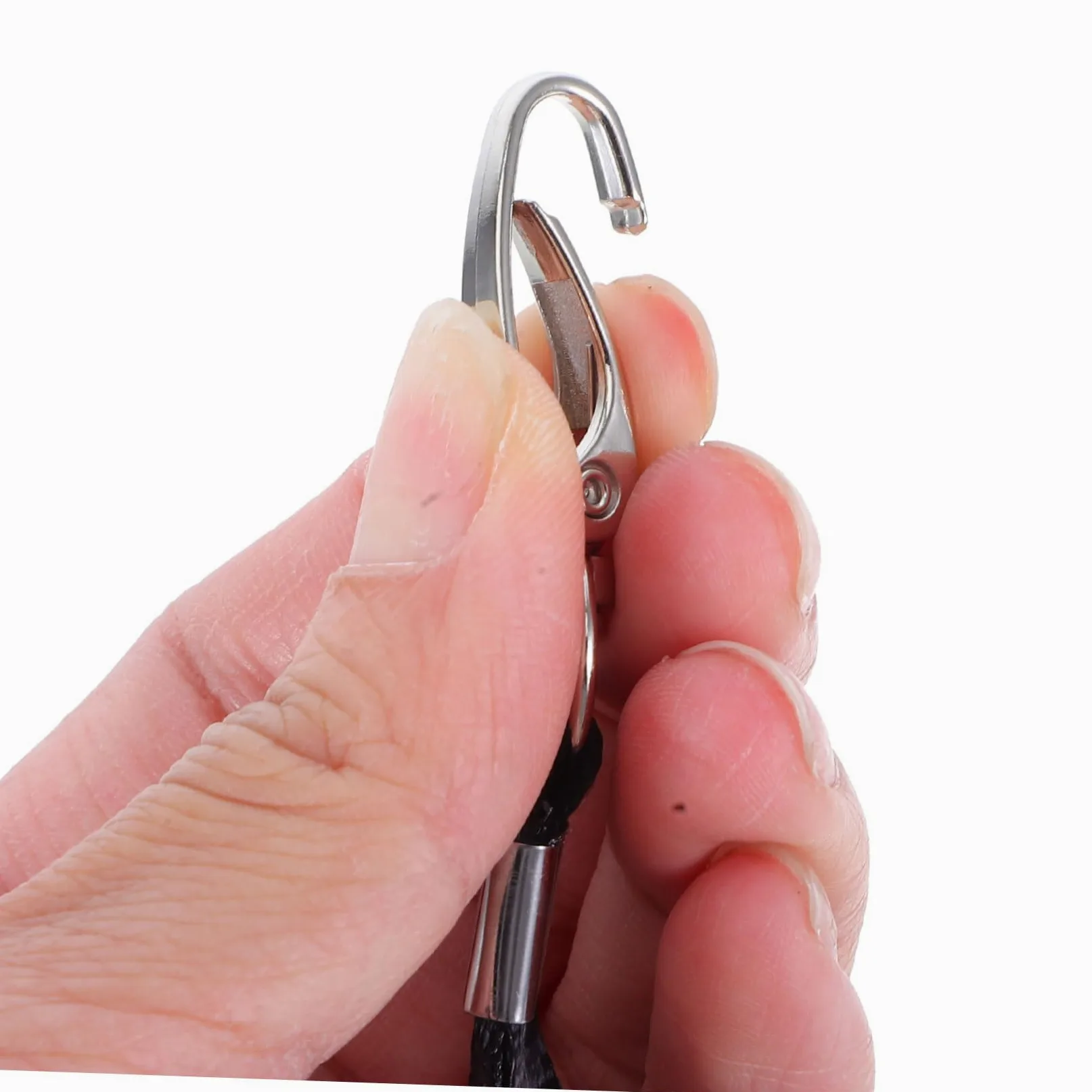 50pezzi Cordino Piatto con Clip Porta Badge Cordino per Badge Identificativi da Ufficio con Gancio Girevole Porta Nero