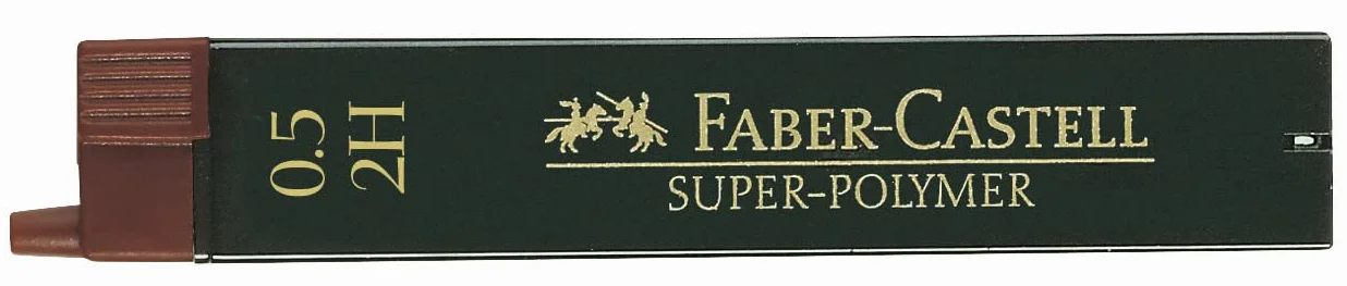 Faber Castell Blister Tubo 12 mine 0.5 mm 2H