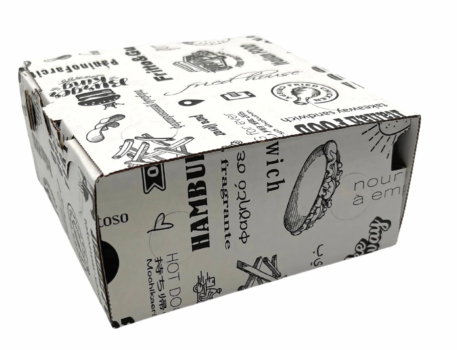 MAQA 50 pz Box per alimenti per asporto 15x15 e 15x28 cm, contenitori in cartone