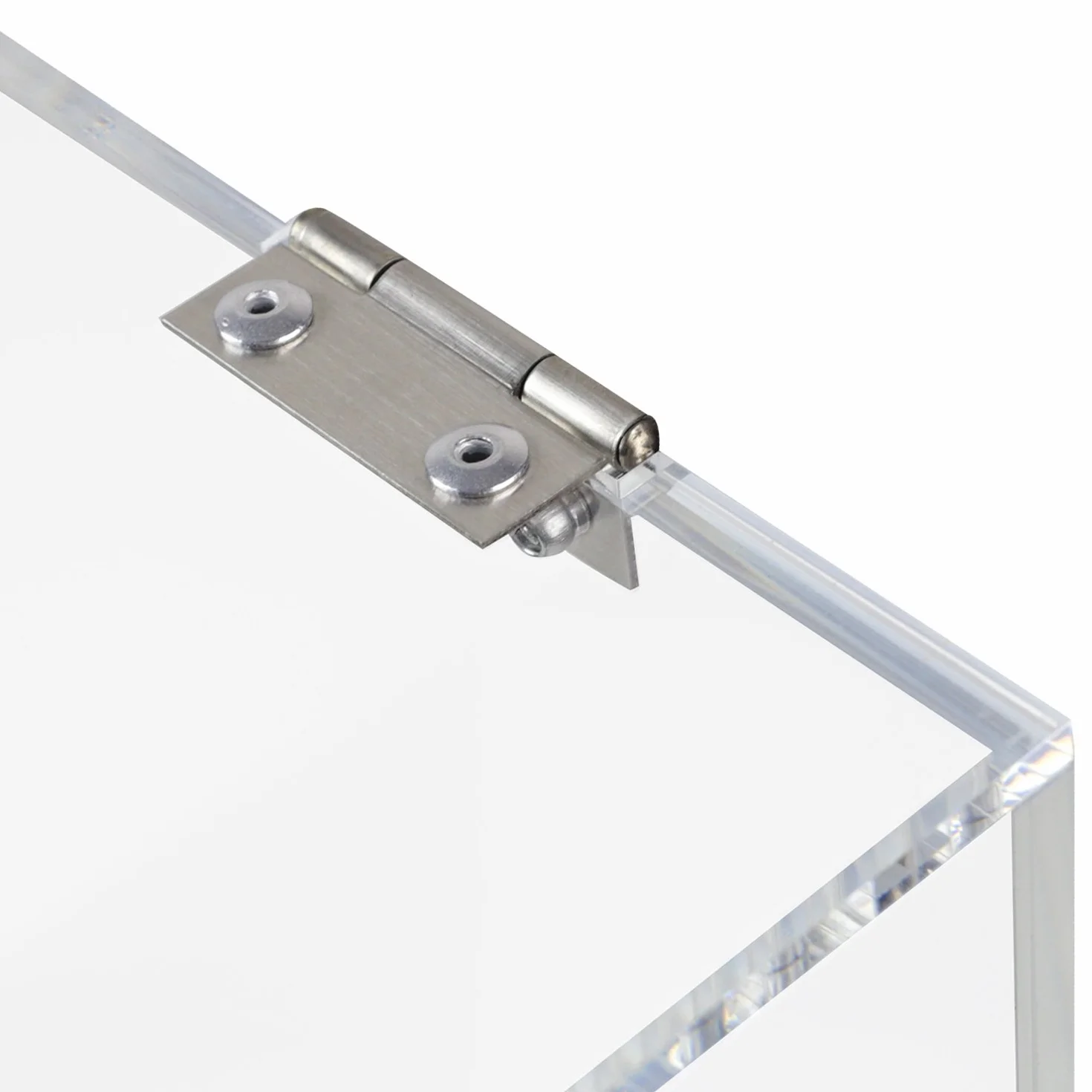 HMF 46919 Scatola per donazioni in acrilico con chiave | urna per votazioni | 15 x 15 x 15 cm | DIN A6 | Trasparente