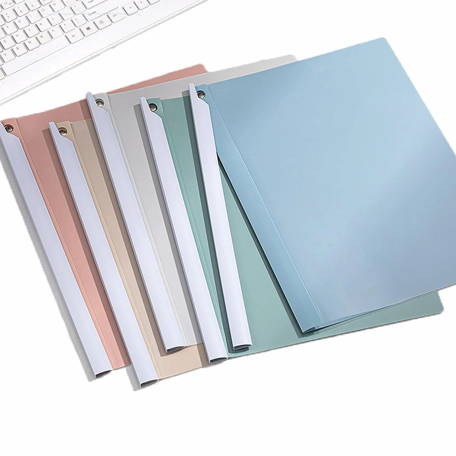 Rilegatura Fogli A4, Copertine con LEVA Girevole, Plastica, 5 Fogli Colori Sfumato