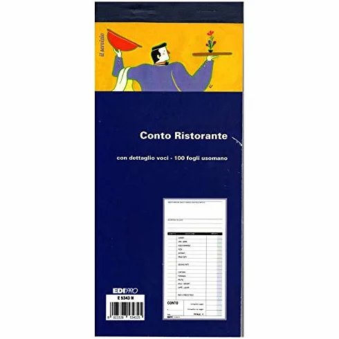 Edipro Blocco conto ristorante 22x10 E5343N konfekcja 10 Blocchi