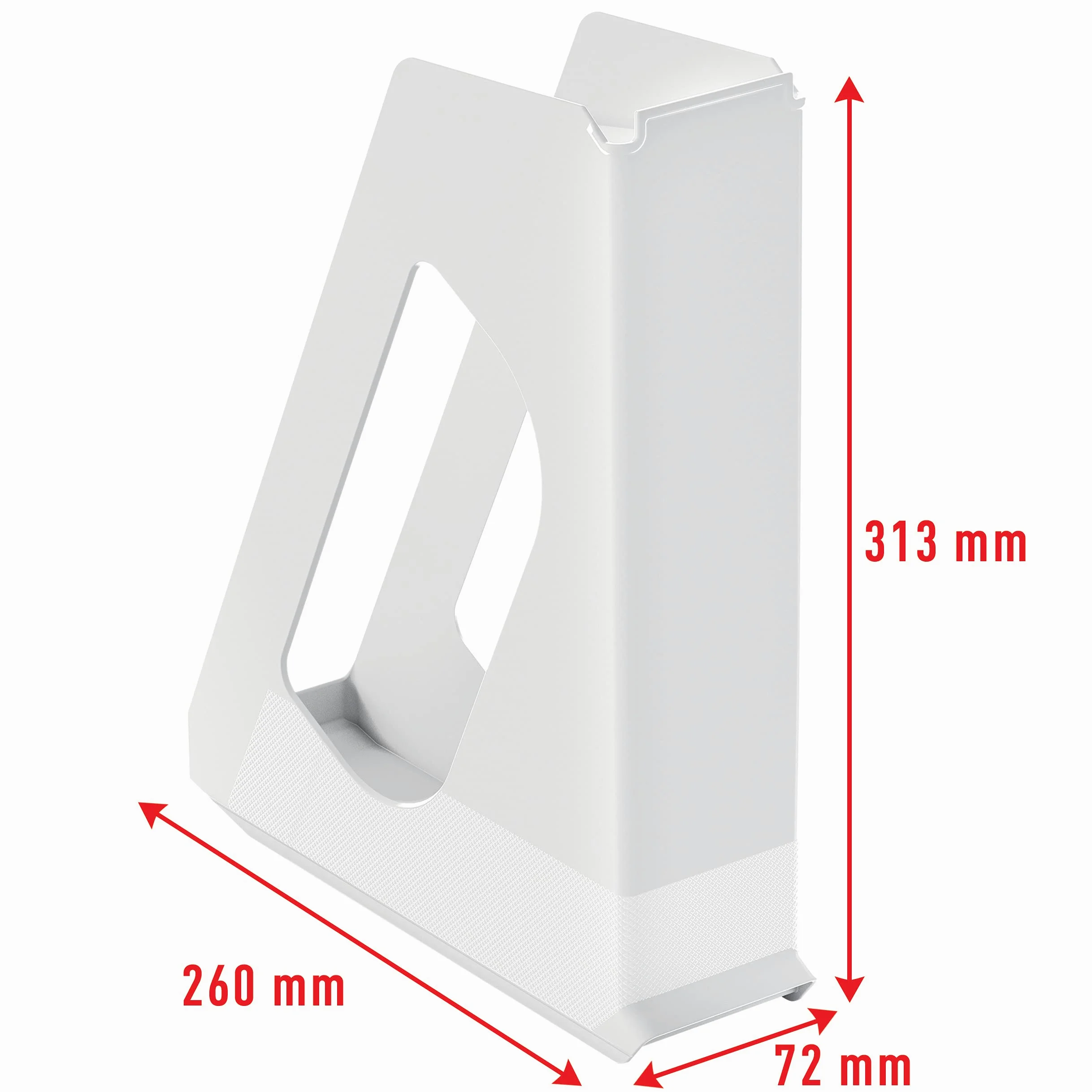 Esselte VIVIDA 628215 - Set di 10 raccoglitori in formato A4, ideali per volantini, brochure, documenti, cartelline e cucitrici, in plastica resistente, bianco, confezione da 10 pezzi