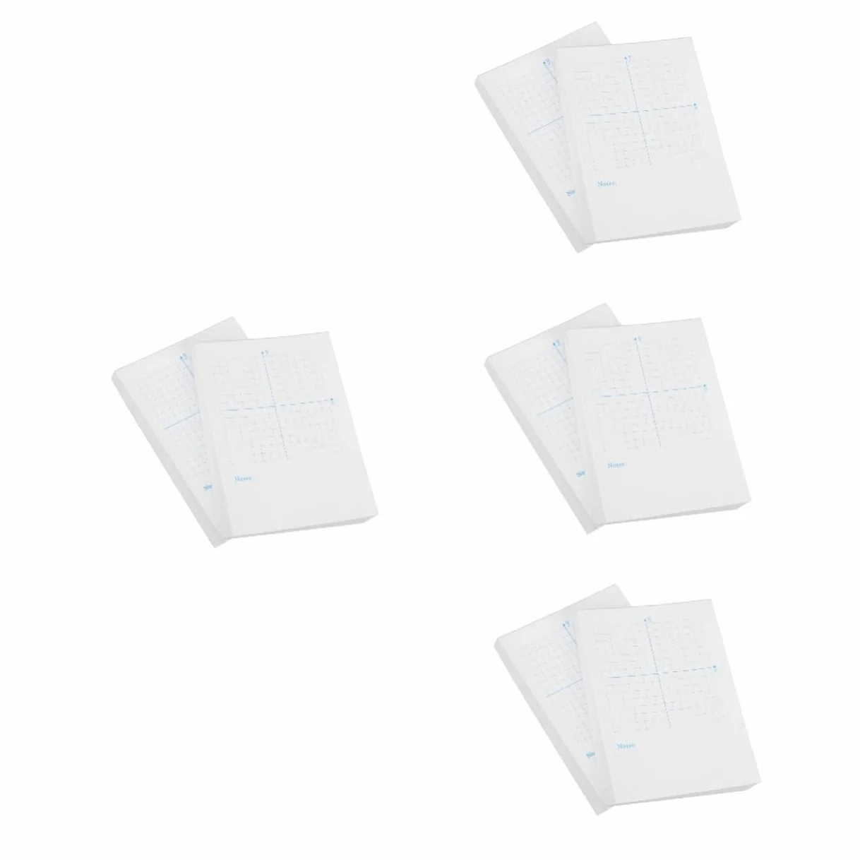 ARTIBETTER 4 Pezzi 2 fornitura di matematica carta grafica foglio da disegno di matematica accessorio di matematica carta con griglia matematica bianca