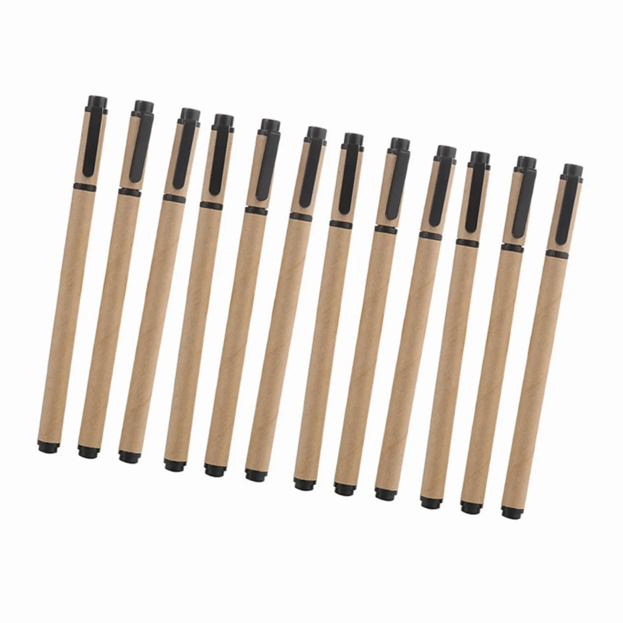 LALAFINA Pz Penna forniture per ufficio regalo per bambini penne a sfera nere penne gel per studenti penne a inchiostro carta kraft Stazionario alunno plastica