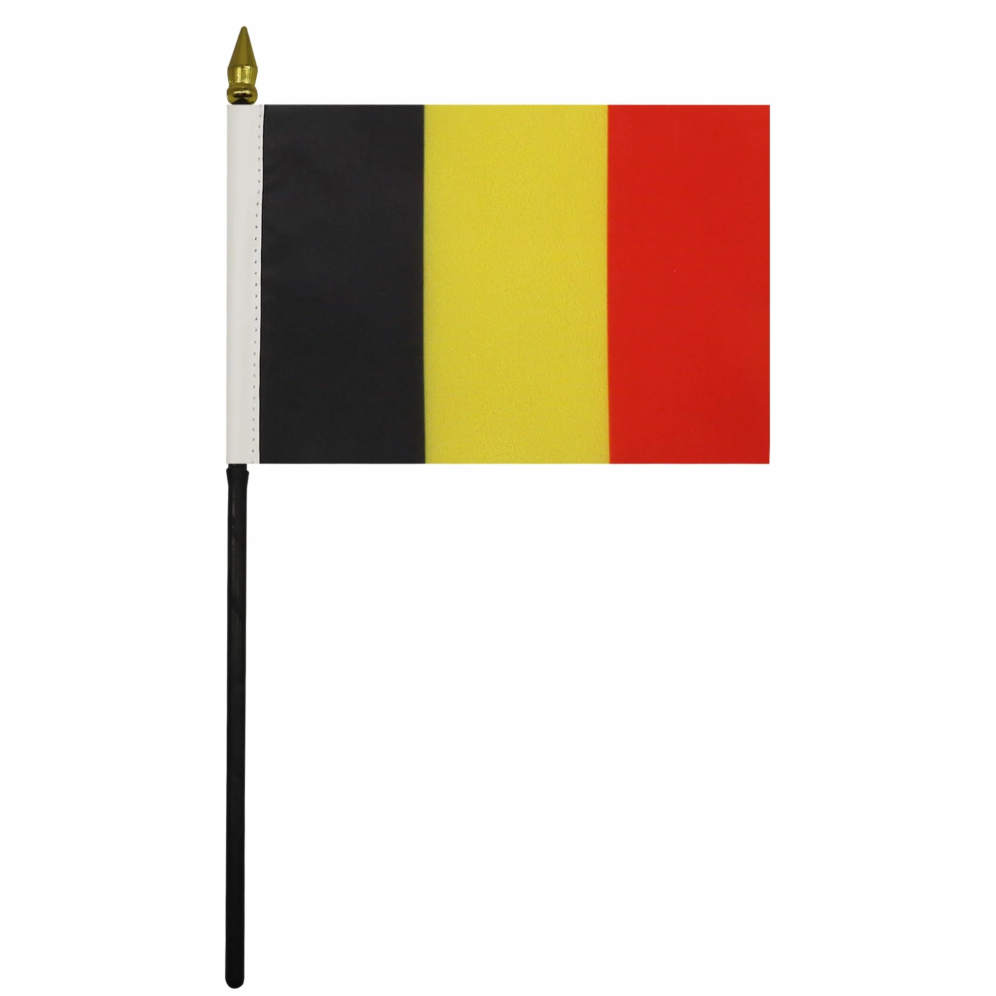 AZ FLAG Bandiera da Tavolo Belgio 15x10cm Punta Dorata