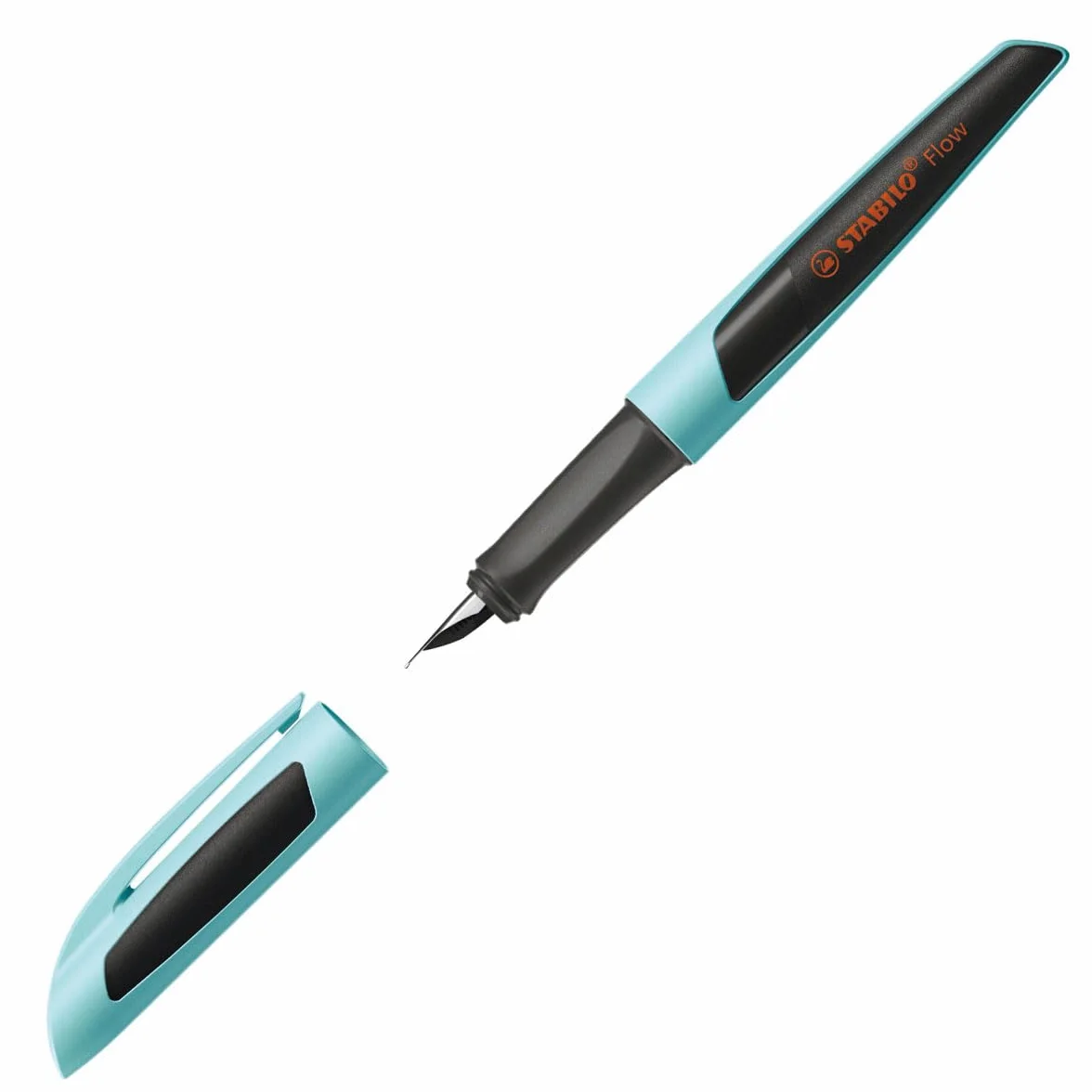 STABILO Flow SPORTY Penna Stilografica Azzurro Nero 1 Penna Cartuccia Inclusa