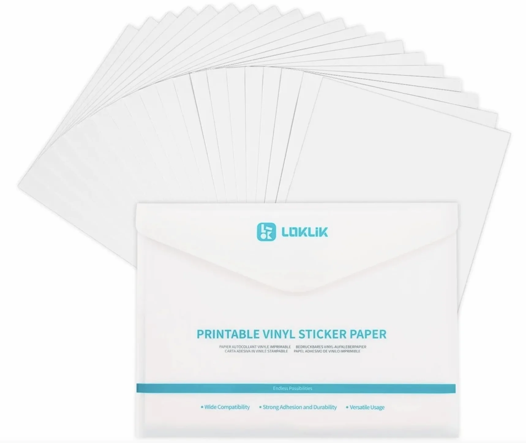 LOKLiK A4 Carta adesiva vinile opaca 20 fogli