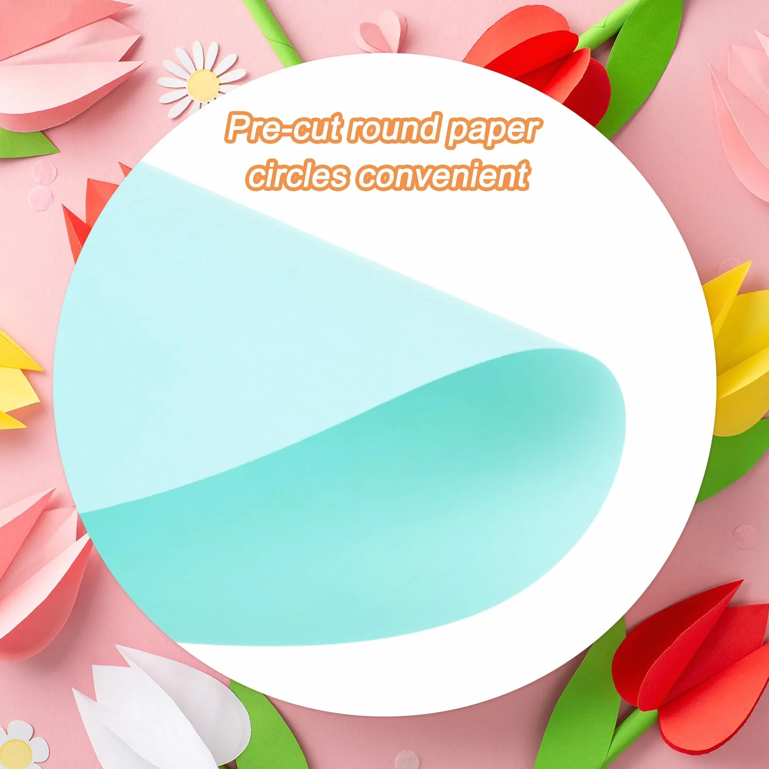 QUARKZMAN 60pz Cartoncini Cerchi Azzurri 6 Pollici 200gsm per Decorazioni Fai da Te