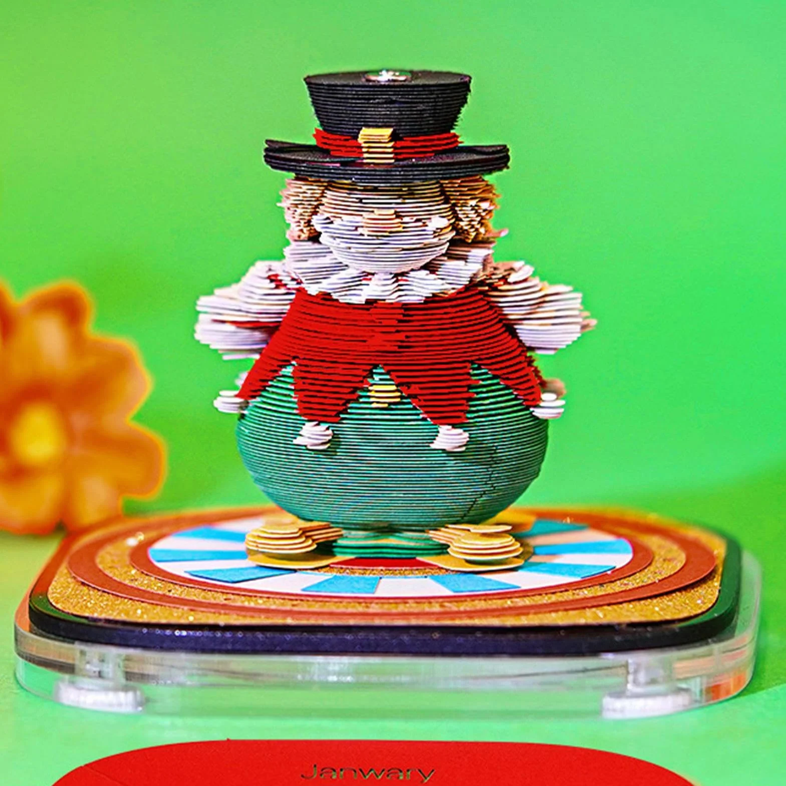 Calendario Per La Gestione Del Calendario 3D a Forma di Pagliaccio con | Taccuino Organizer Per Gestione Pianificazione Quotidiana Monitoraggio Faccende Per Adulti Bambini Casa Ufficio