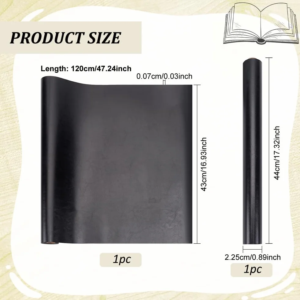OLYCRAFT similpelle in finta pelle 120 x 43 cm 0,7 mm spessore per rilegatura libri copertina