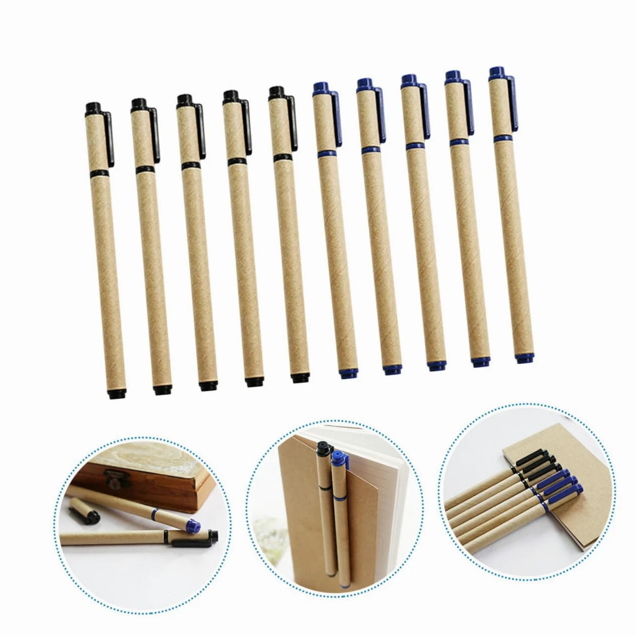 Operitacx Set Di 4 Penne A Sfera E Penne Roller Per Scuola Ufficio Scrittura Creativa Leggere E Facili Da Trasportare 10 Pezzi * 4
