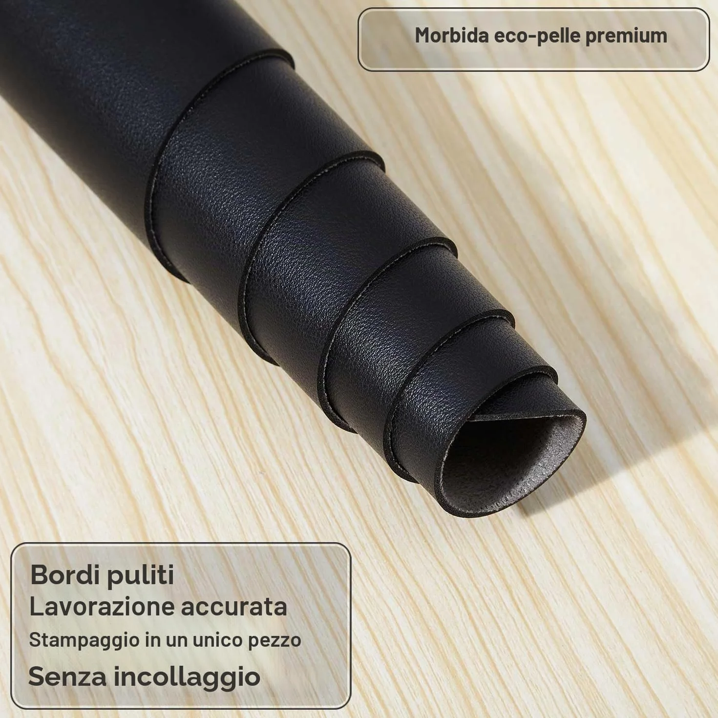 Sottomano da Ufficio Tappetino da Tavolo Pelle PU Impermeabile Antiscivolo 90 x 43 cm