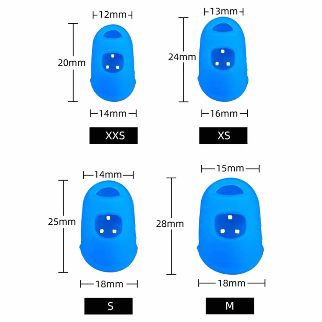 Protezioni per Dita in Silicone Antiscivolo Riutilizzabili 16 Pezzi 4 Misure