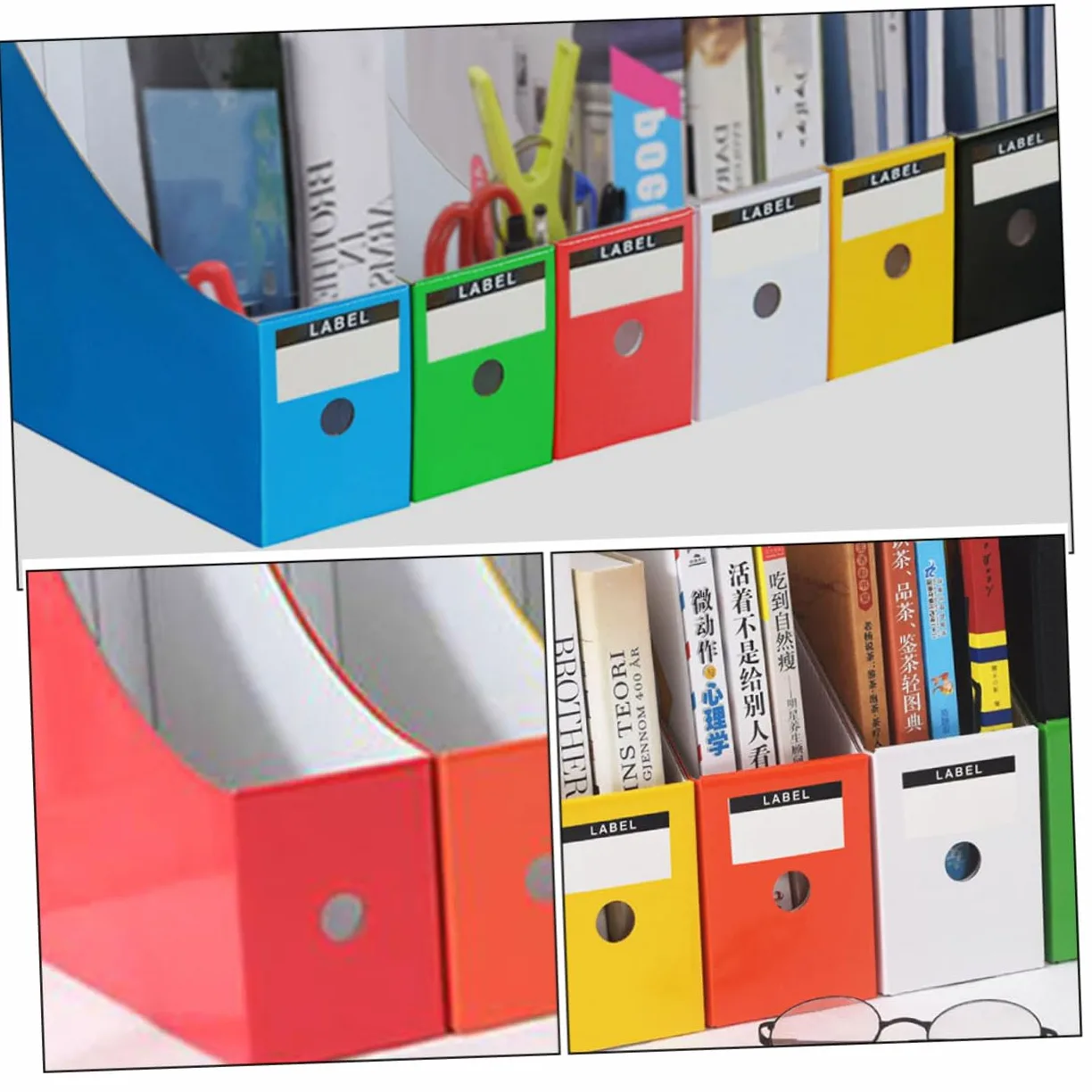Veemoon 6 Pezzi Organizer Per Scrivania in Porta Riviste Scatola Per File Da Ufficio Portadocumenti Scaffale Per Documenti Organizer Per Documenti Da Scrivania Scatola Per