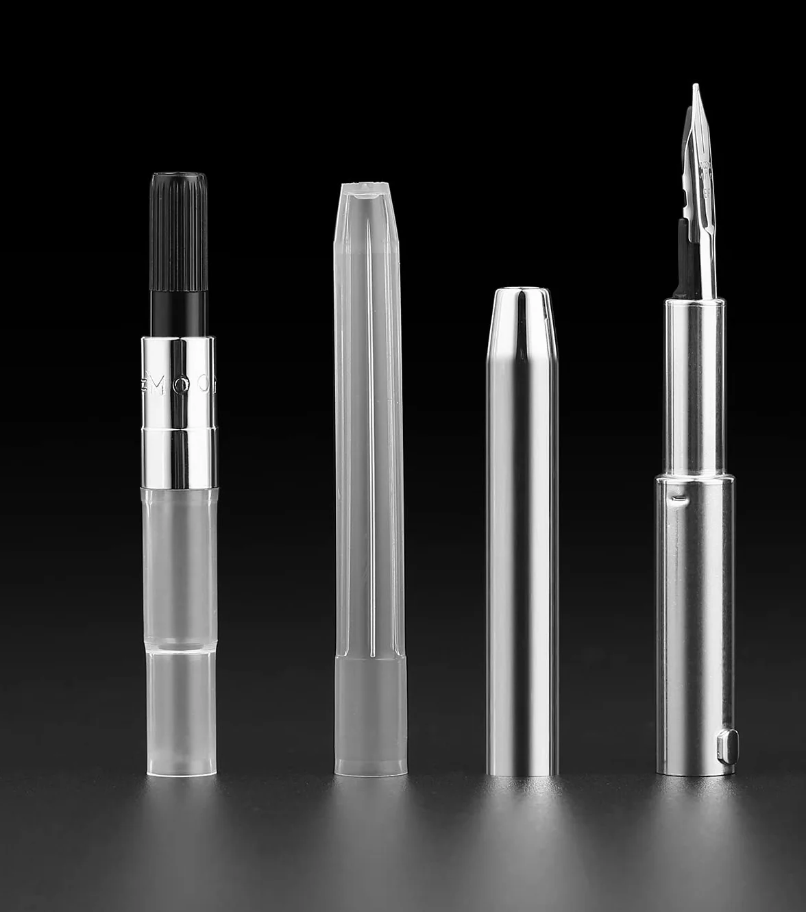 erofa Majohn A1 - Penna stilografica retrattile, pennino extra fine con scatola, penna a inchiostro nero a righe con convertitore per scrittura (con clip)
