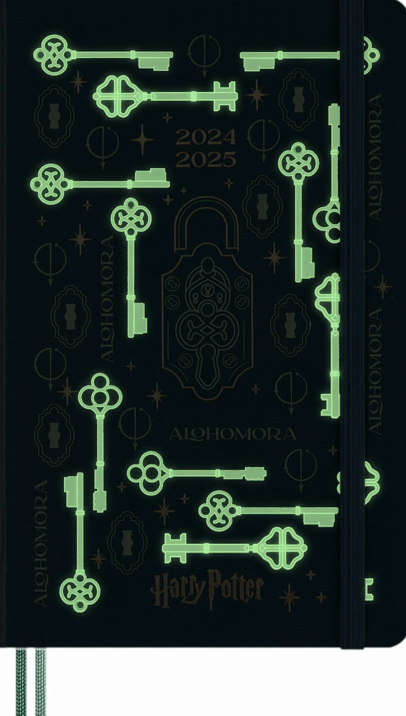 Moleskine Collezione Incantesimi del Mondo Magico Harry Potter Alhomora Weekly Planner, Agenda Settimanale 18 Mesi Copertina Rigida Fosforescerente, Formato Large 13 x 21 cm