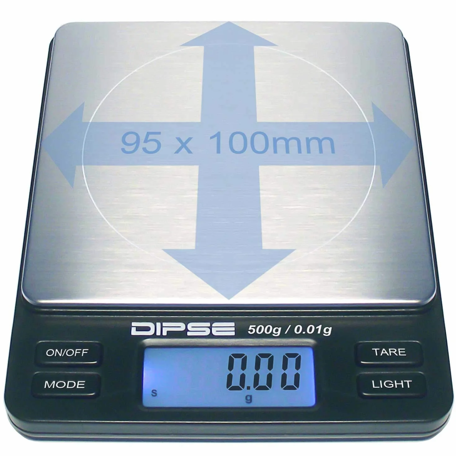Digital Scales TP Series 500 g x 0,01 g High-Precision Pocket Gold Scales Extra-Large Weighing Surface