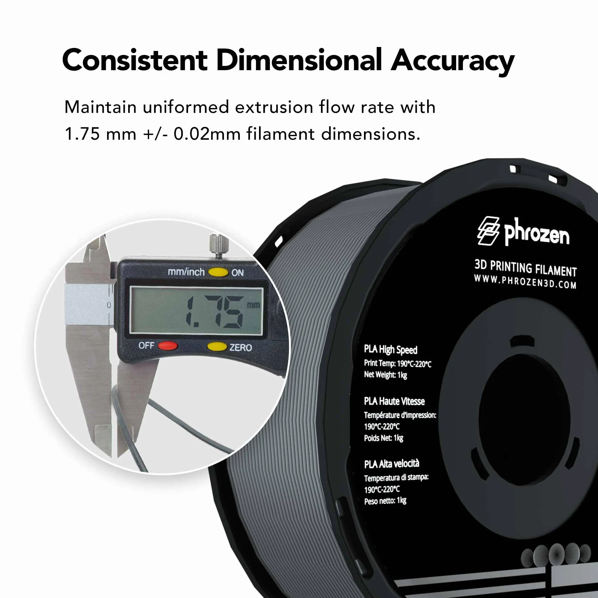 Phrozen Filamento PLA ad Alta Velocità 1.75mm 1KG per Stampante 3D